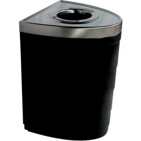 BUSCH SYSTEMS INTERNATIONAL Busch Systems Evolve Ellipse Recycling Can, Cans & Bottles, 36 Gallon, Black 101241